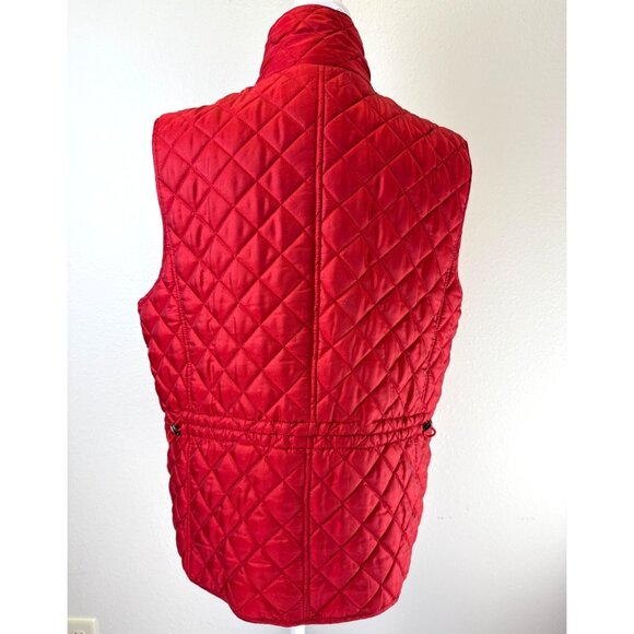 Chico’s Size 2 Red Quilted Vest Double Zipper Lined Teacher School Casual - Picture 6 of 14